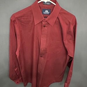 Stafford Men's Maroon Dress Shirt